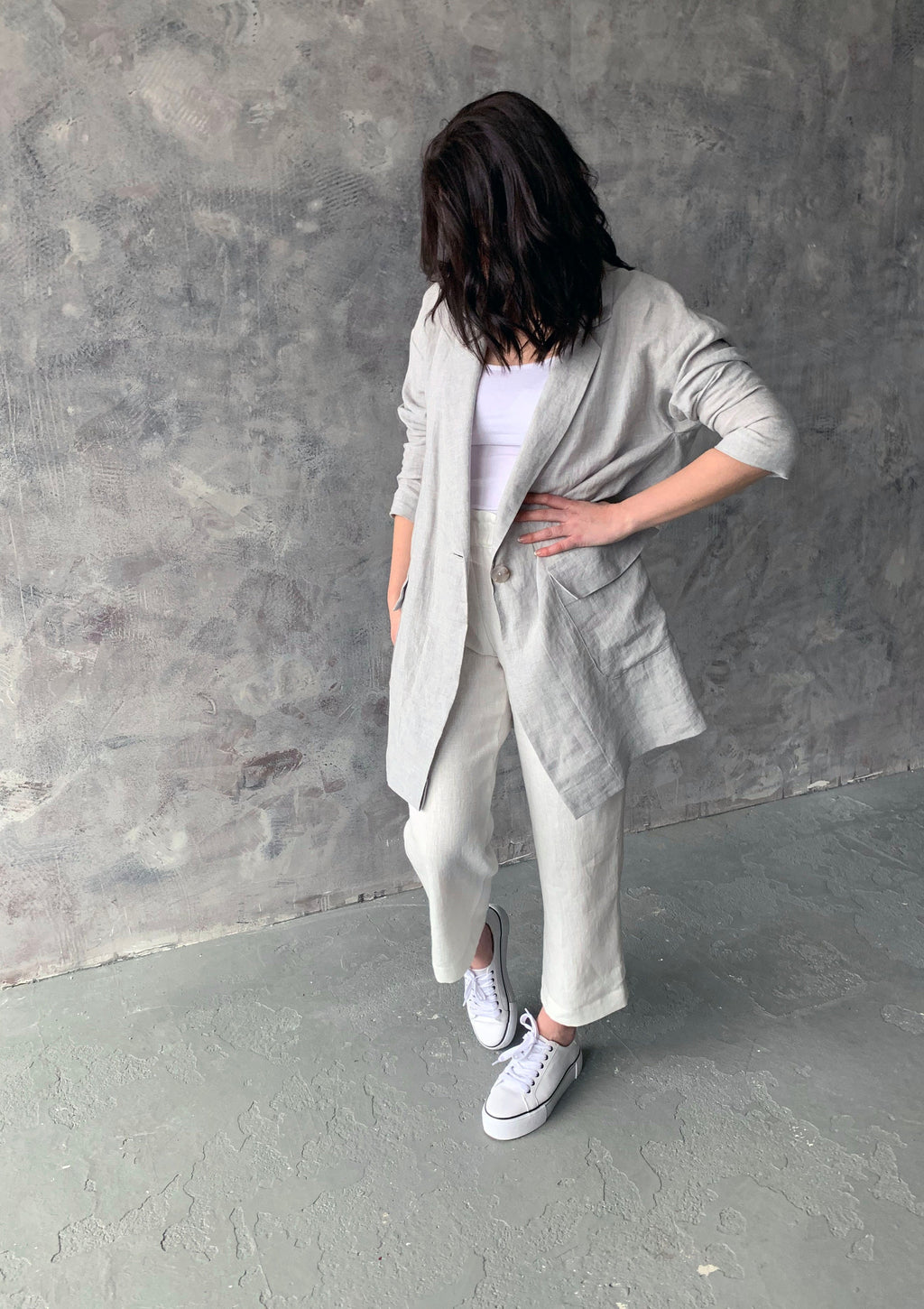 Nadia Gray Linen Blazer — view 6
