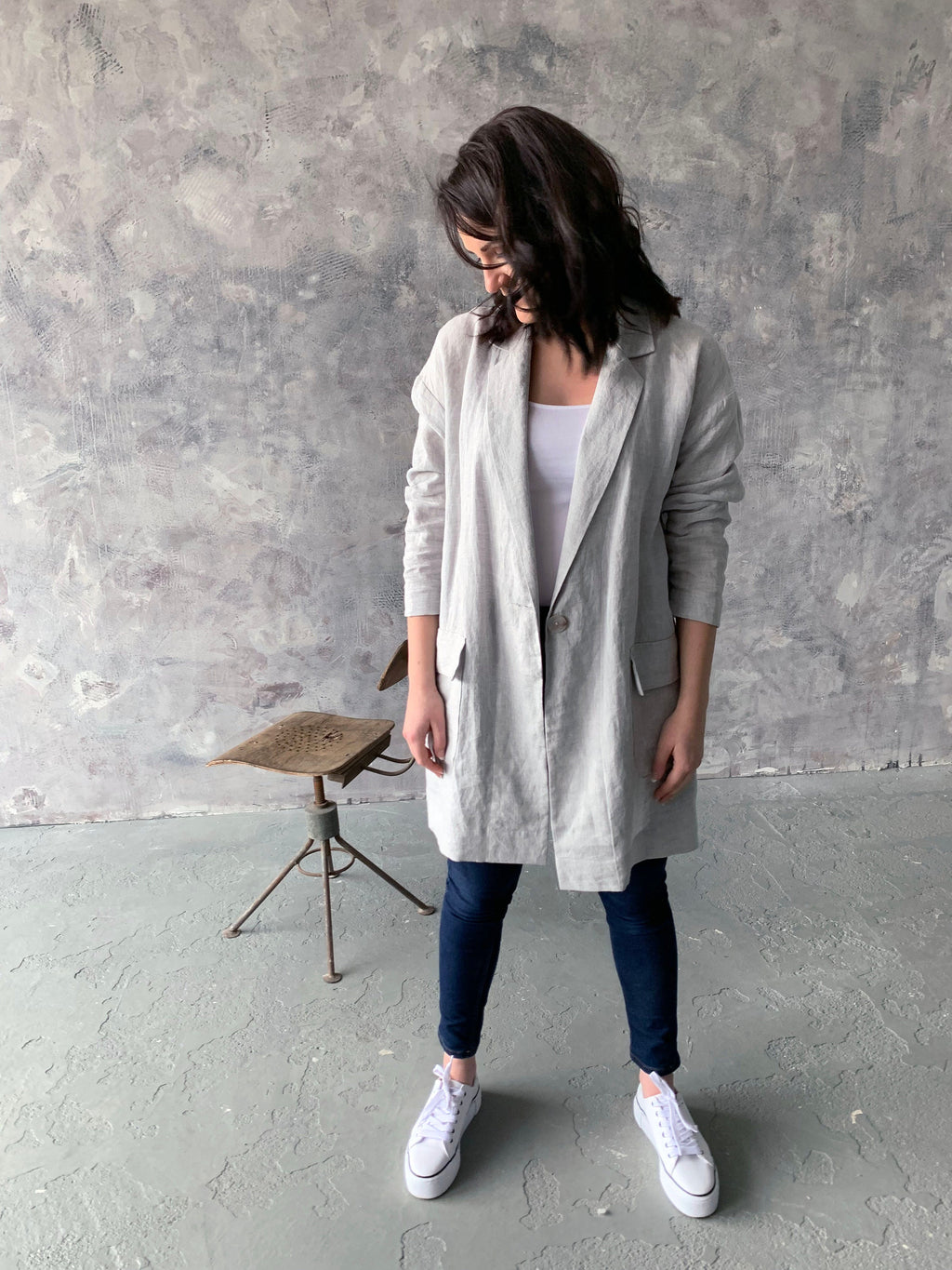 Nadia Gray Linen Blazer — New York New York