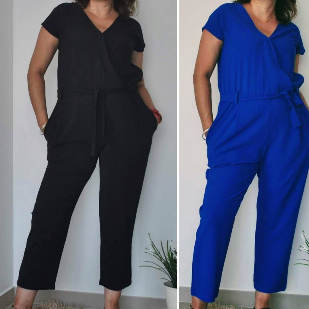 Greta Black Wrap Jumpsuit — view 2