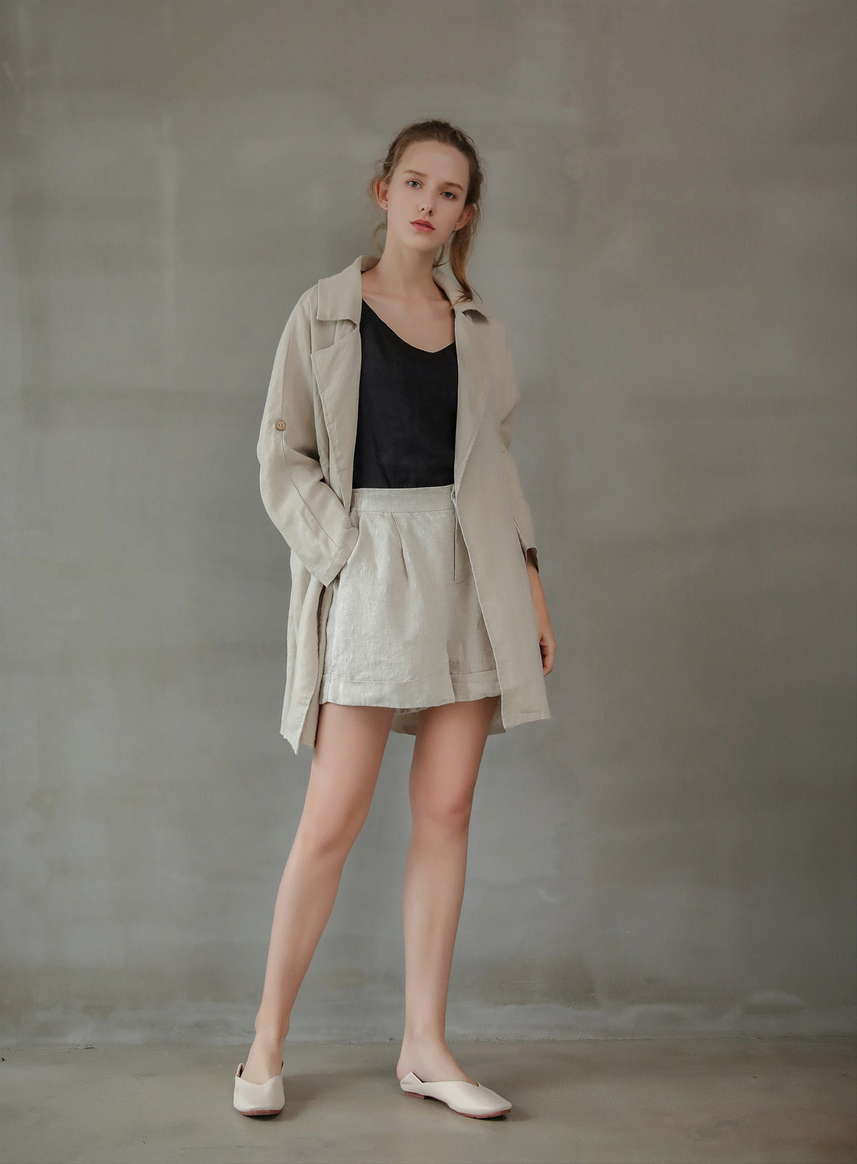 Xena Brown Linen Jacket — view 4