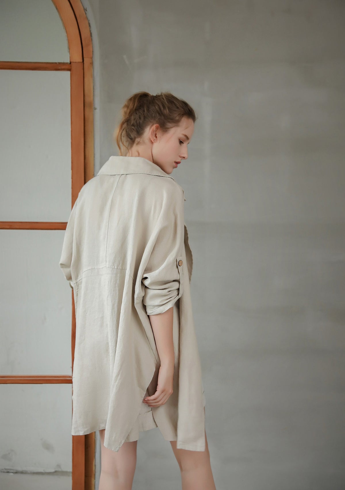 Xena Brown Linen Jacket — view 6