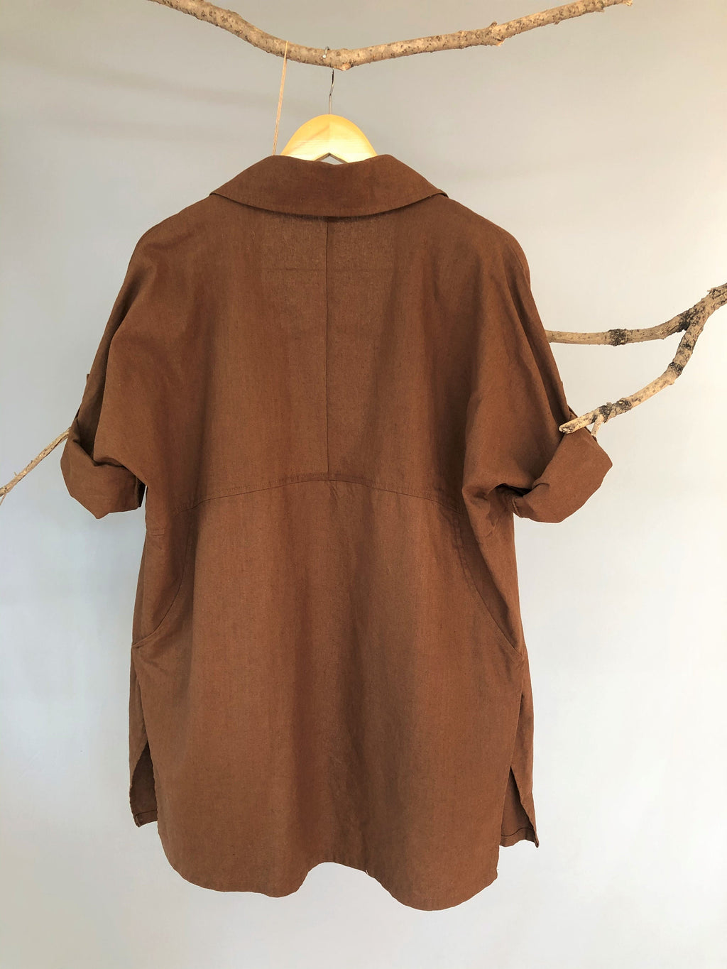 Xena Brown Linen Jacket — view 2