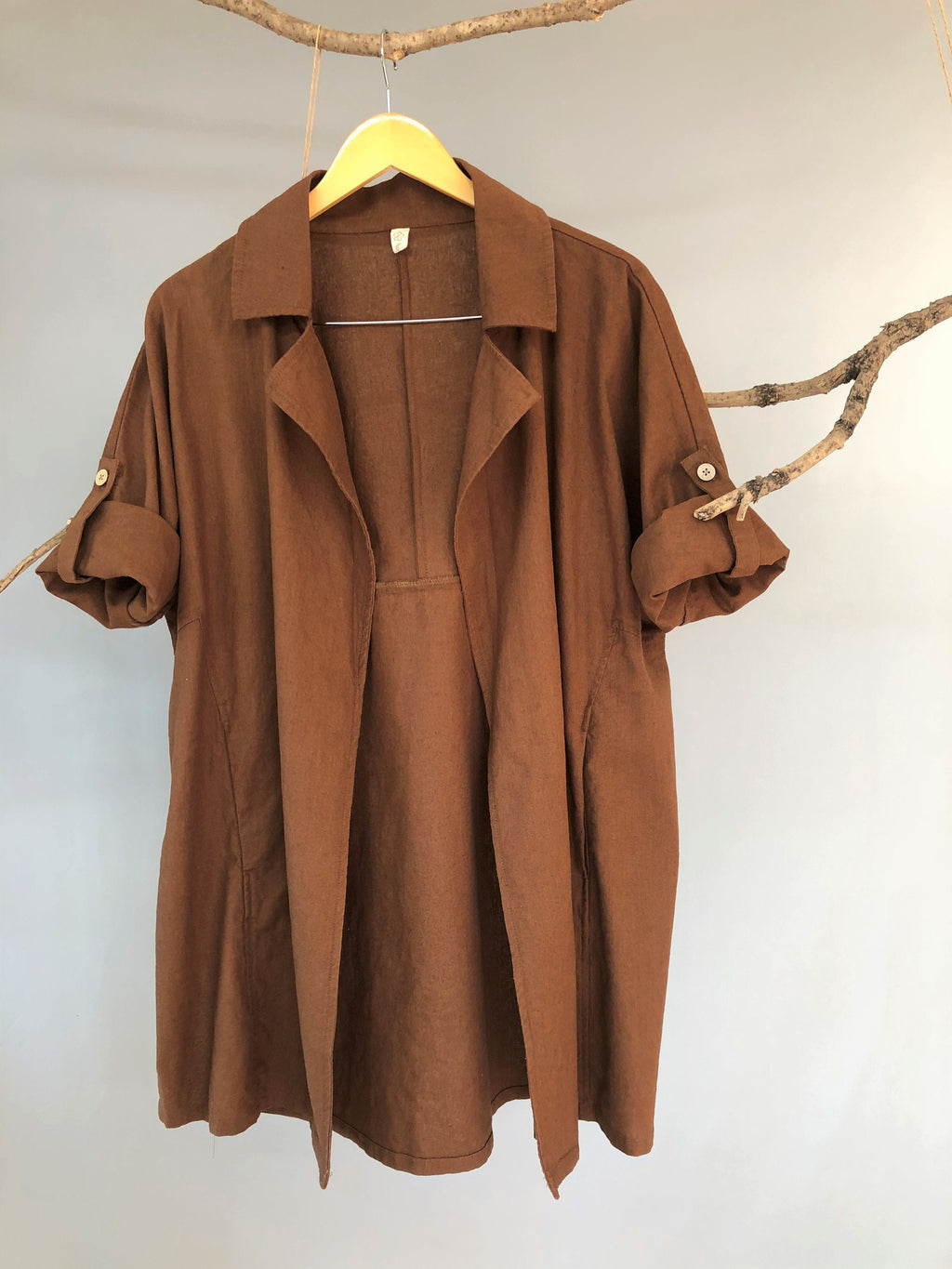 Xena Brown Linen Jacket — New York New York