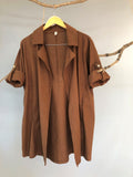 Xena Brown Linen Jacket — New York New York