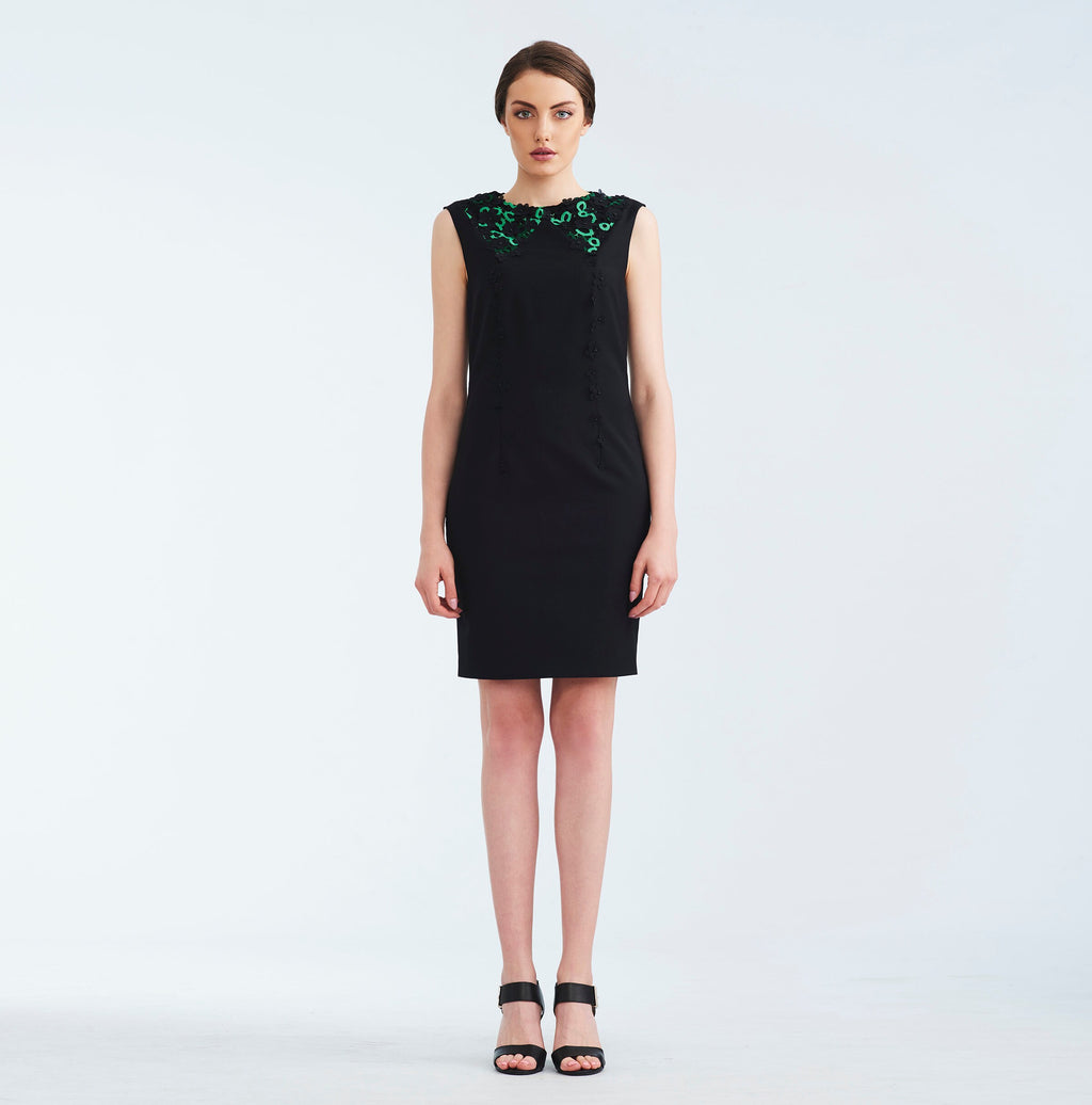 Joy Black Lace Midi Dress — view 3