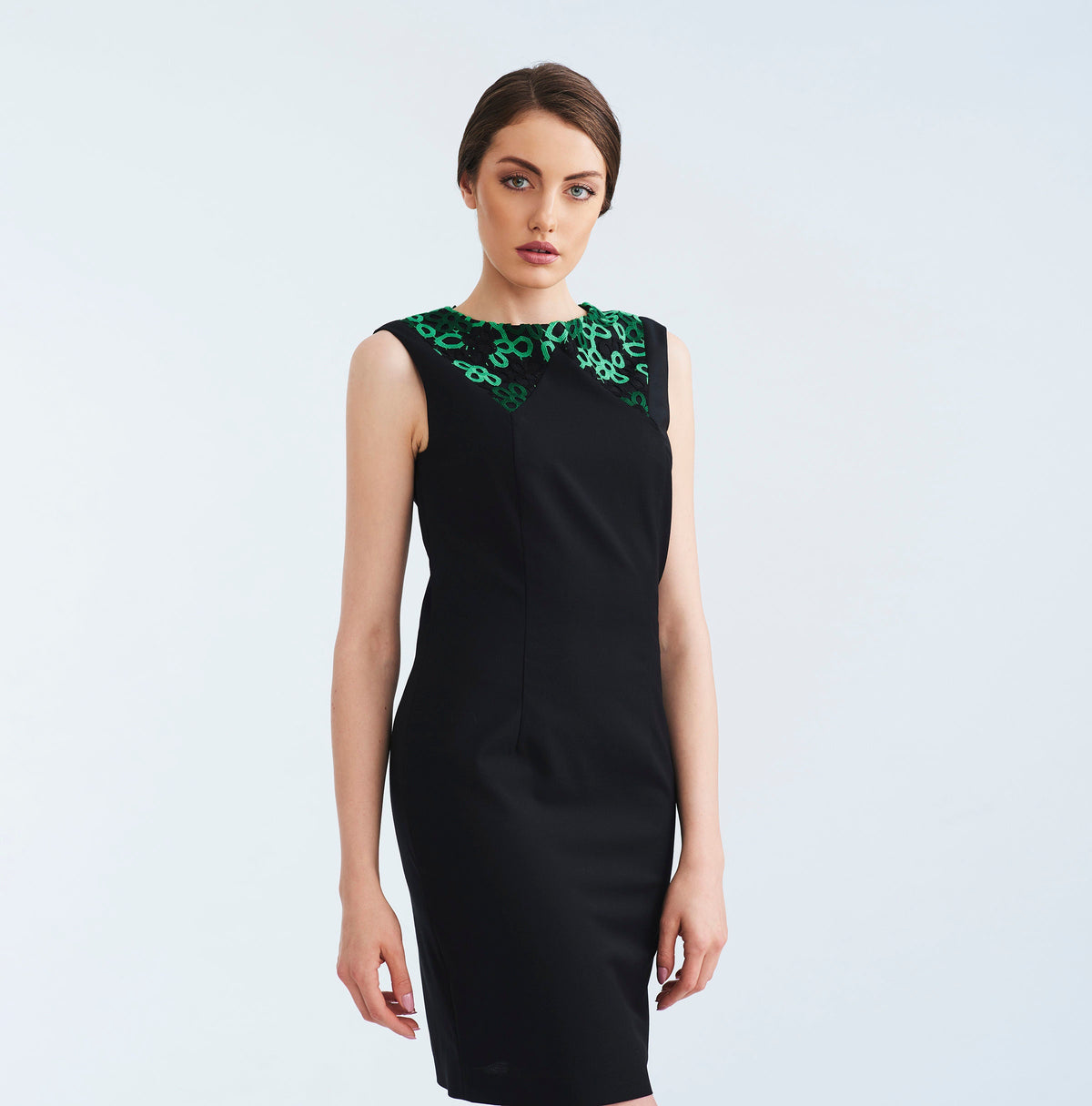 Joy Black Lace Midi Dress — view 5