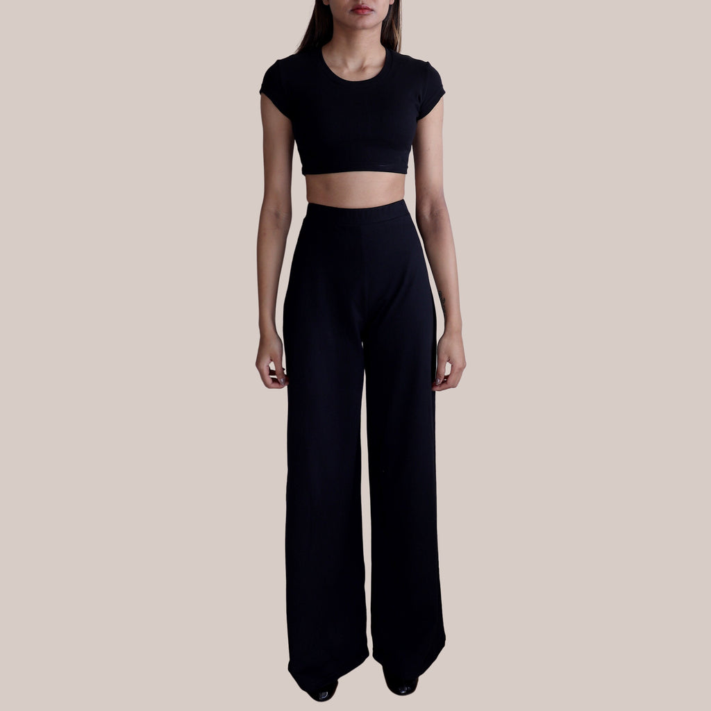 Opal Black Cotton Pants — New York New York