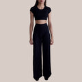 Opal Black Cotton Pants — New York New York
