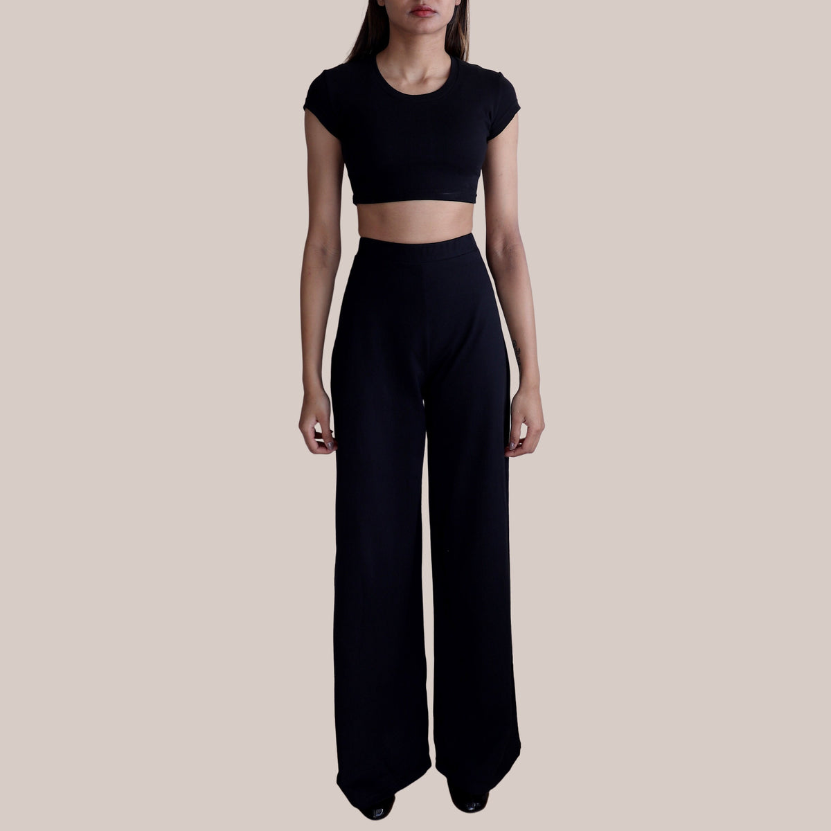 Opal Black Cotton Pants — New York New York