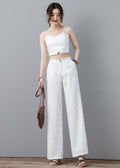 Neve White Linen Pants — New York New York