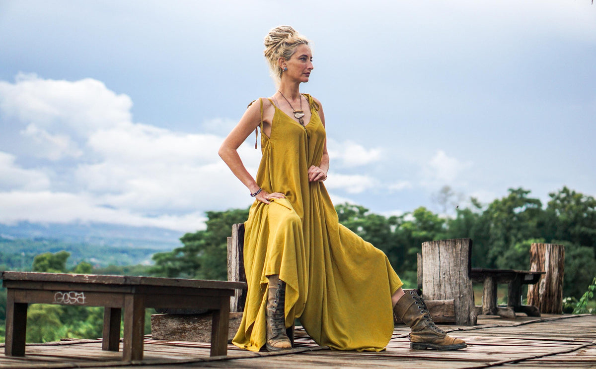 Carmen Mustard Cotton Jumpsuit — view 4
