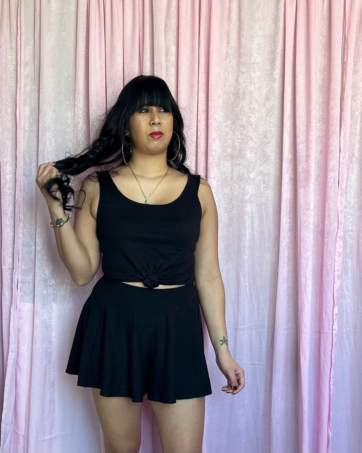 Kaia Black Knit Set — view 4