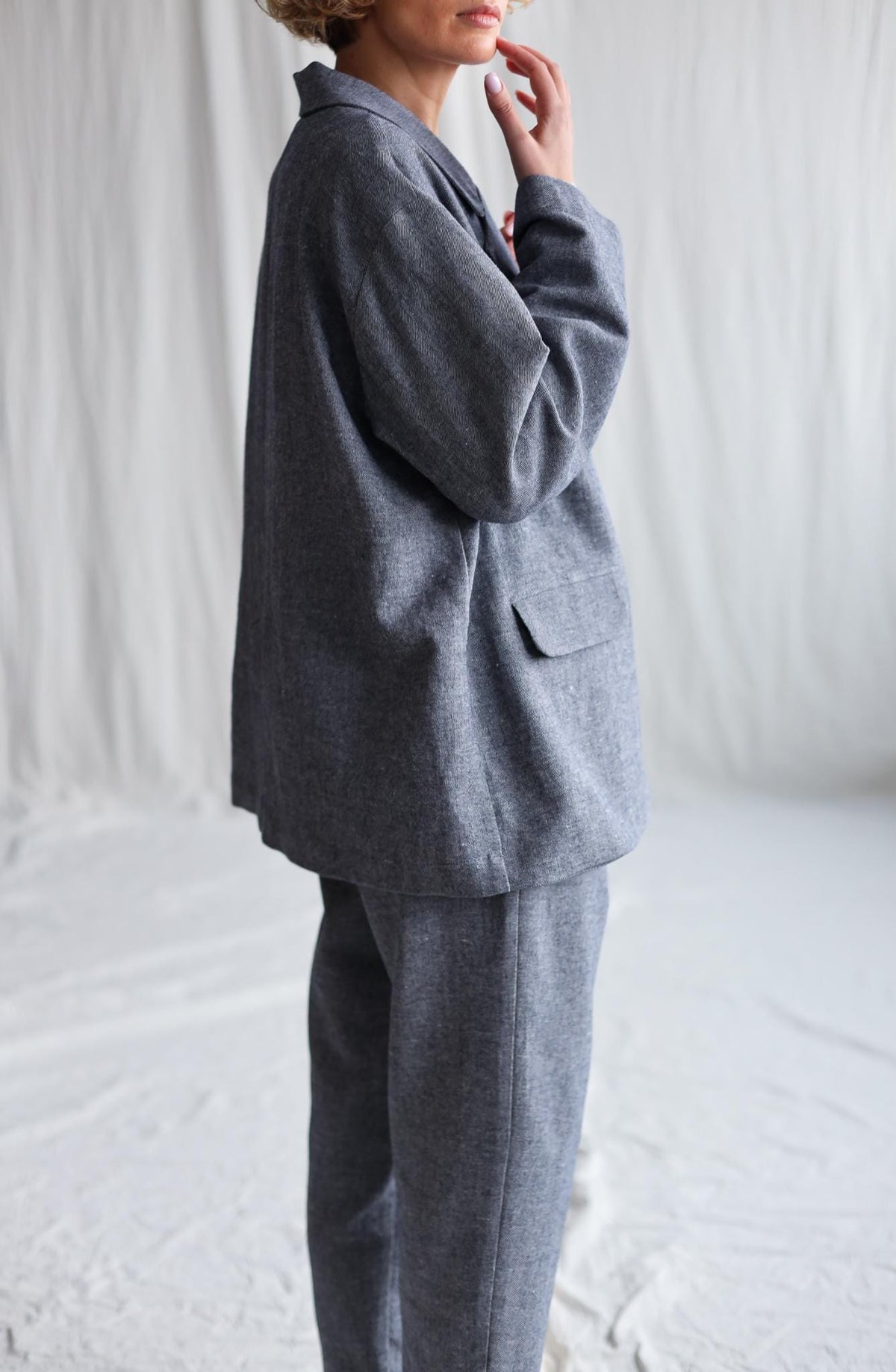 Quinn Gray Wool Blazer — view 4