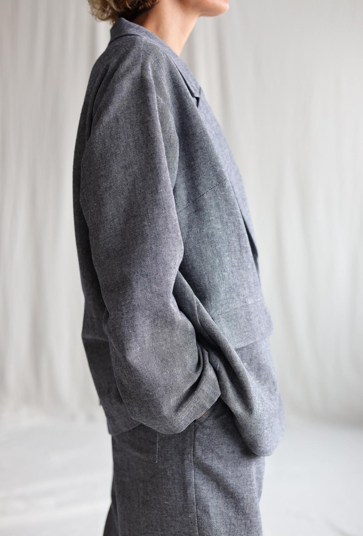 Quinn Gray Wool Blazer — view 5