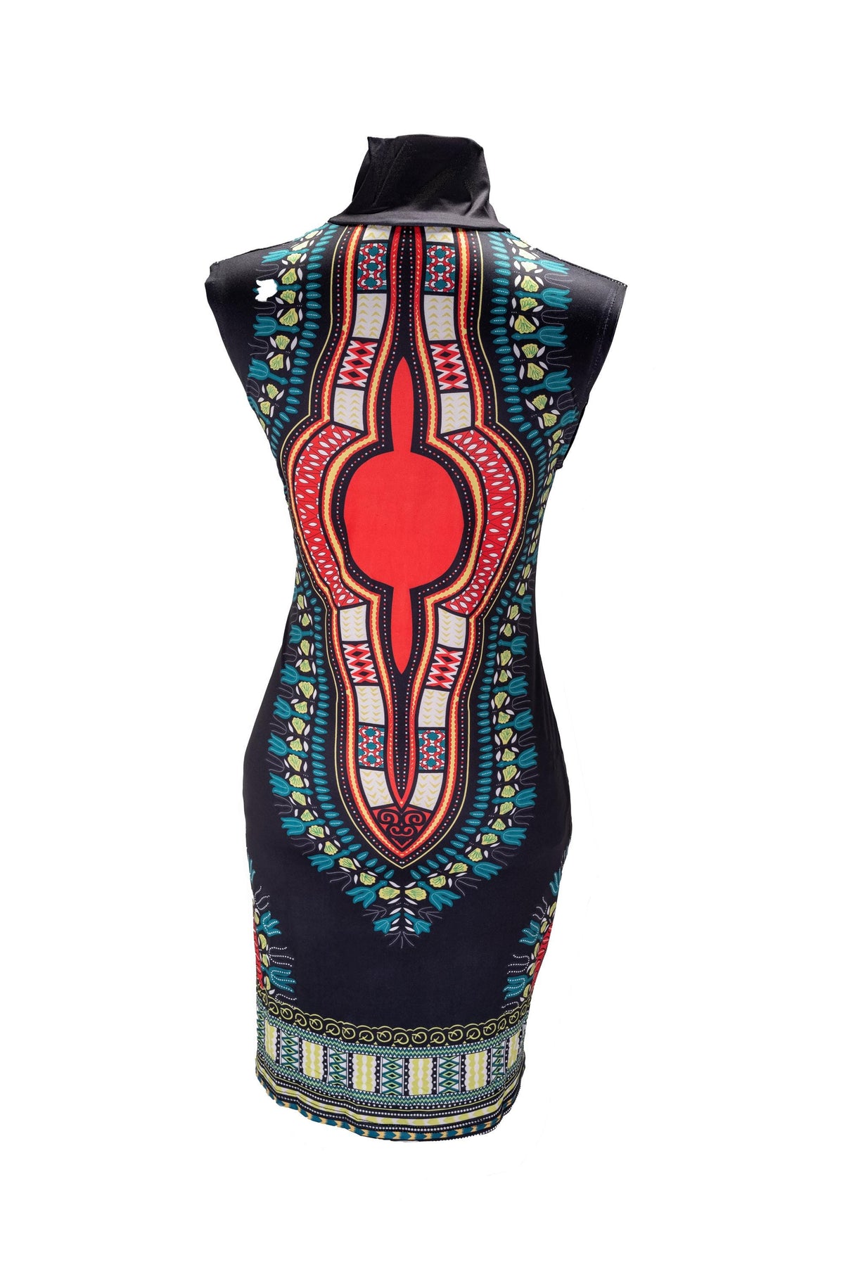 Adele Black Cotton Bodycon Midi Dress — view 4