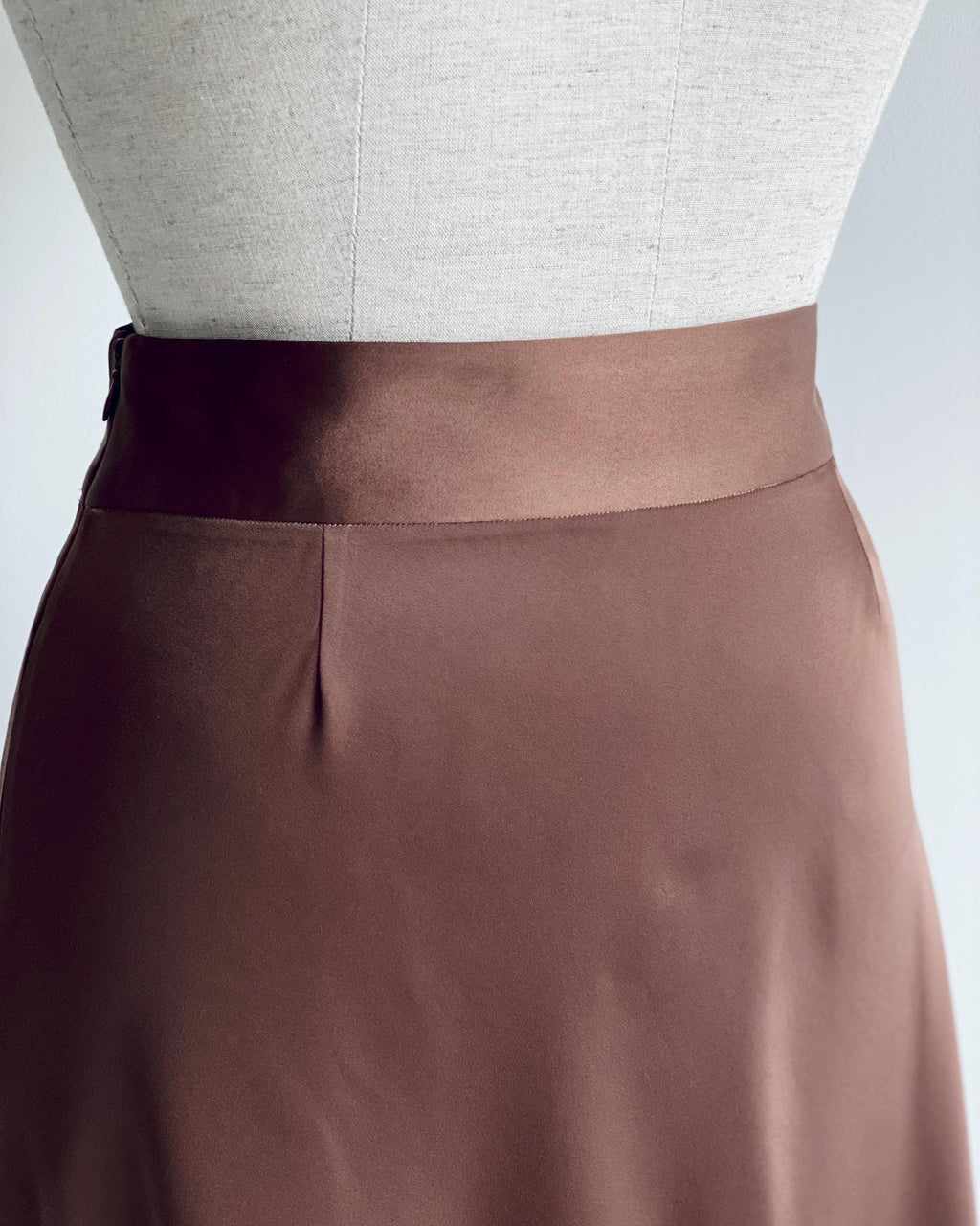 Ottilie Brown Satin Maxi Skirt — view 4