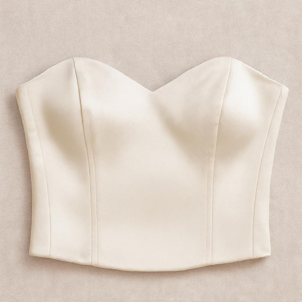 Dahlia Beige Satin Top — New York New York