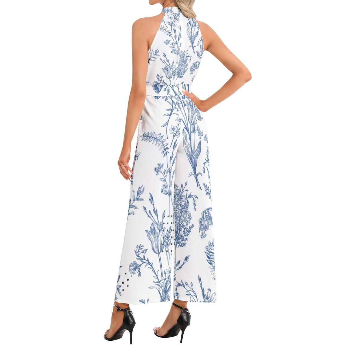 Romy Floral Halter Jumpsuit — view 4