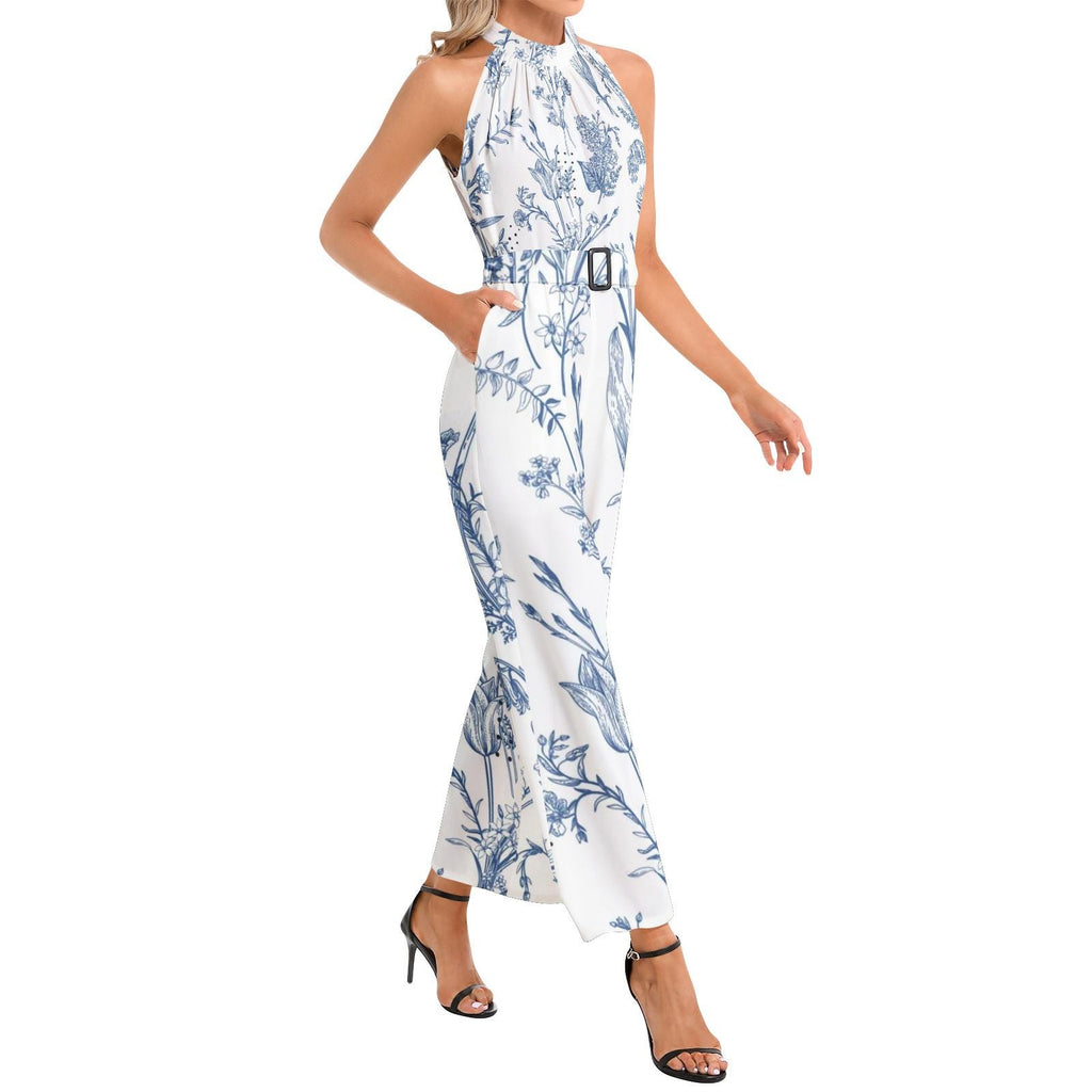 Romy Floral Halter Jumpsuit — view 3