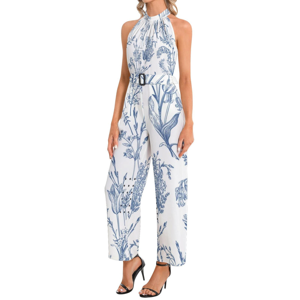 Romy Floral Halter Jumpsuit — view 2