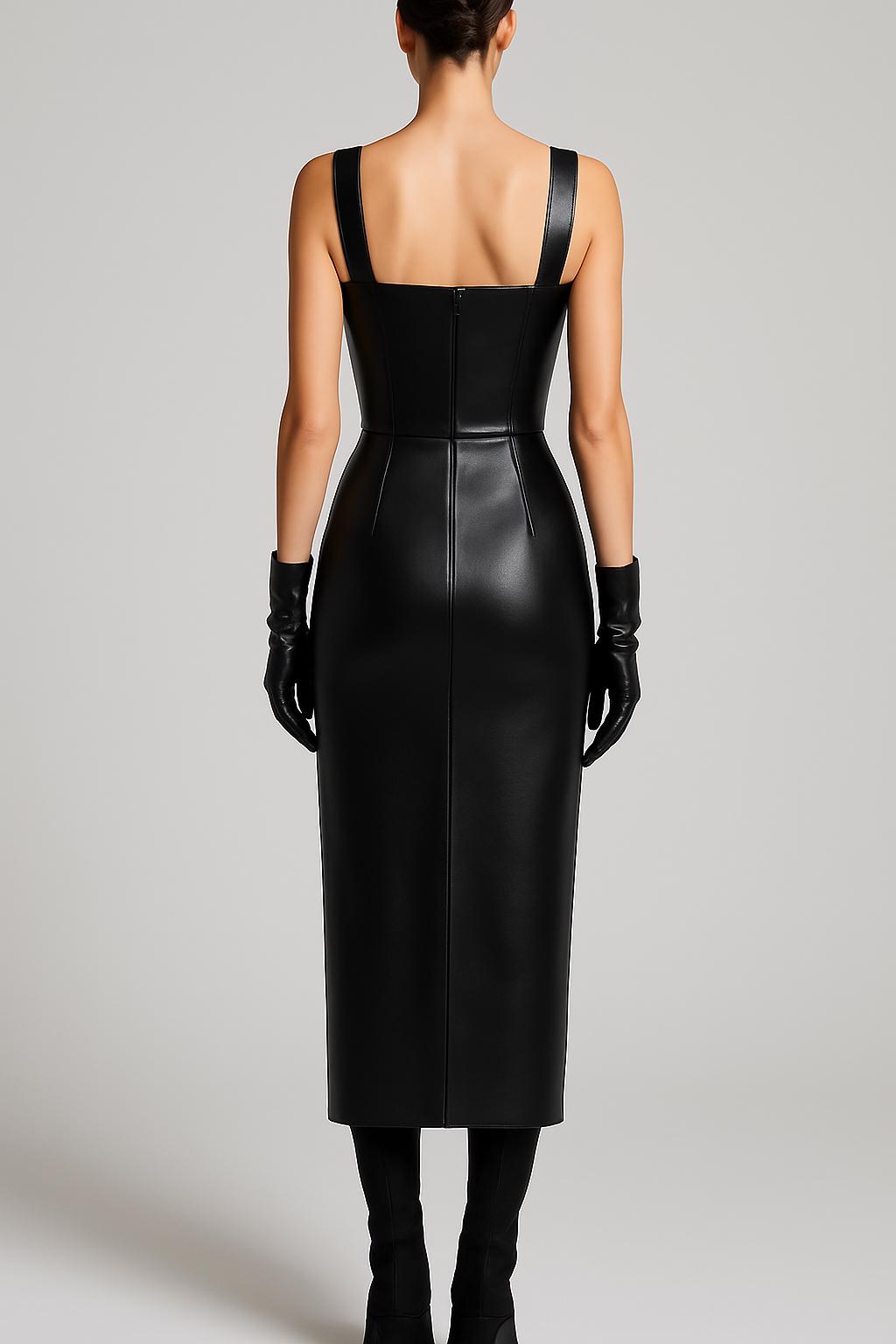 Daisy Black Bodycon Midi Dress — view 6