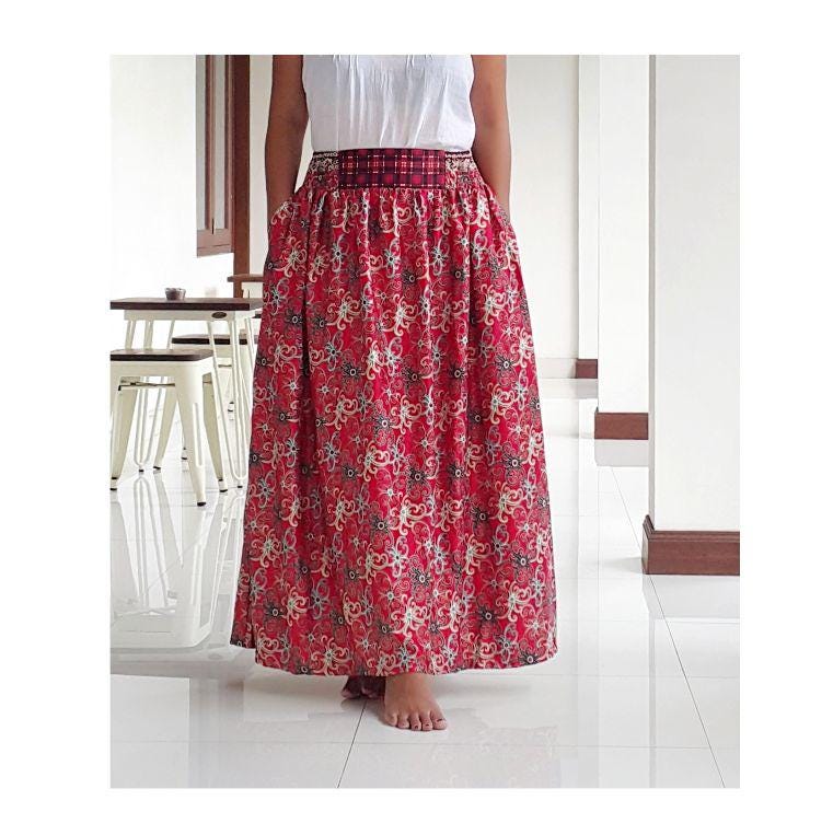 Ivy Floral Satin Maxi Skirt — view 3
