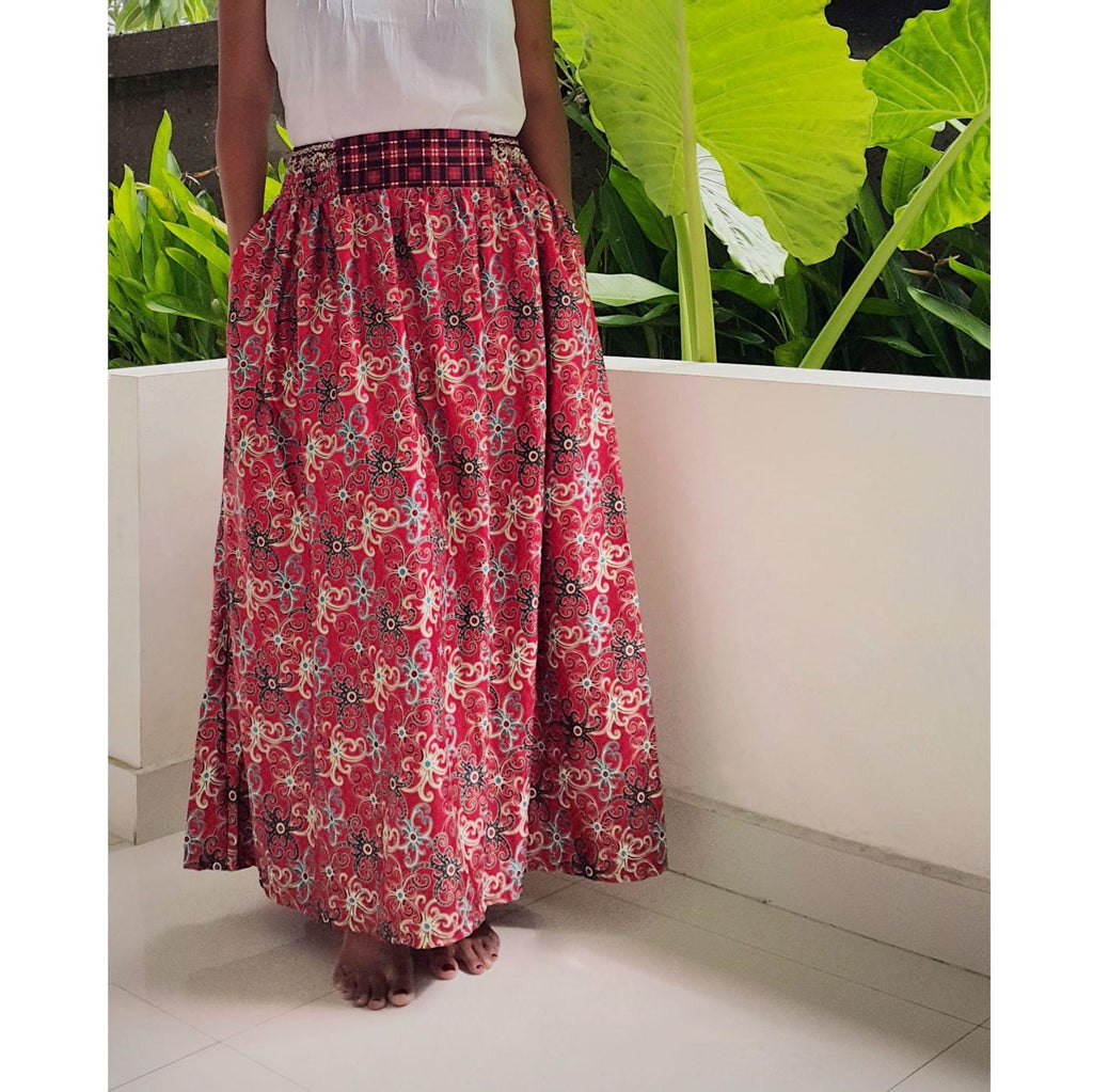 Ivy Floral Satin Maxi Skirt — view 2