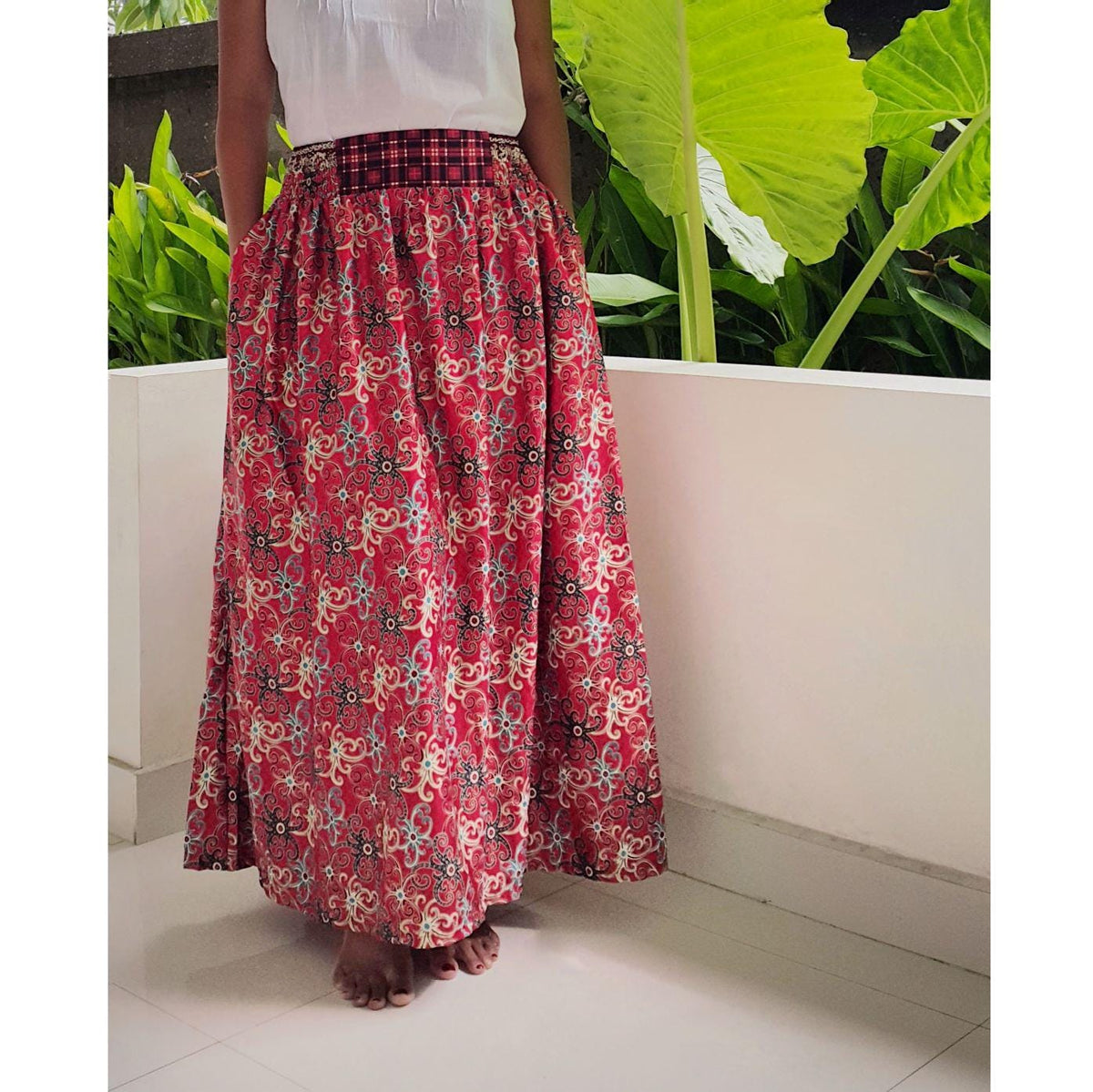 Ivy Floral Satin Maxi Skirt — view 2
