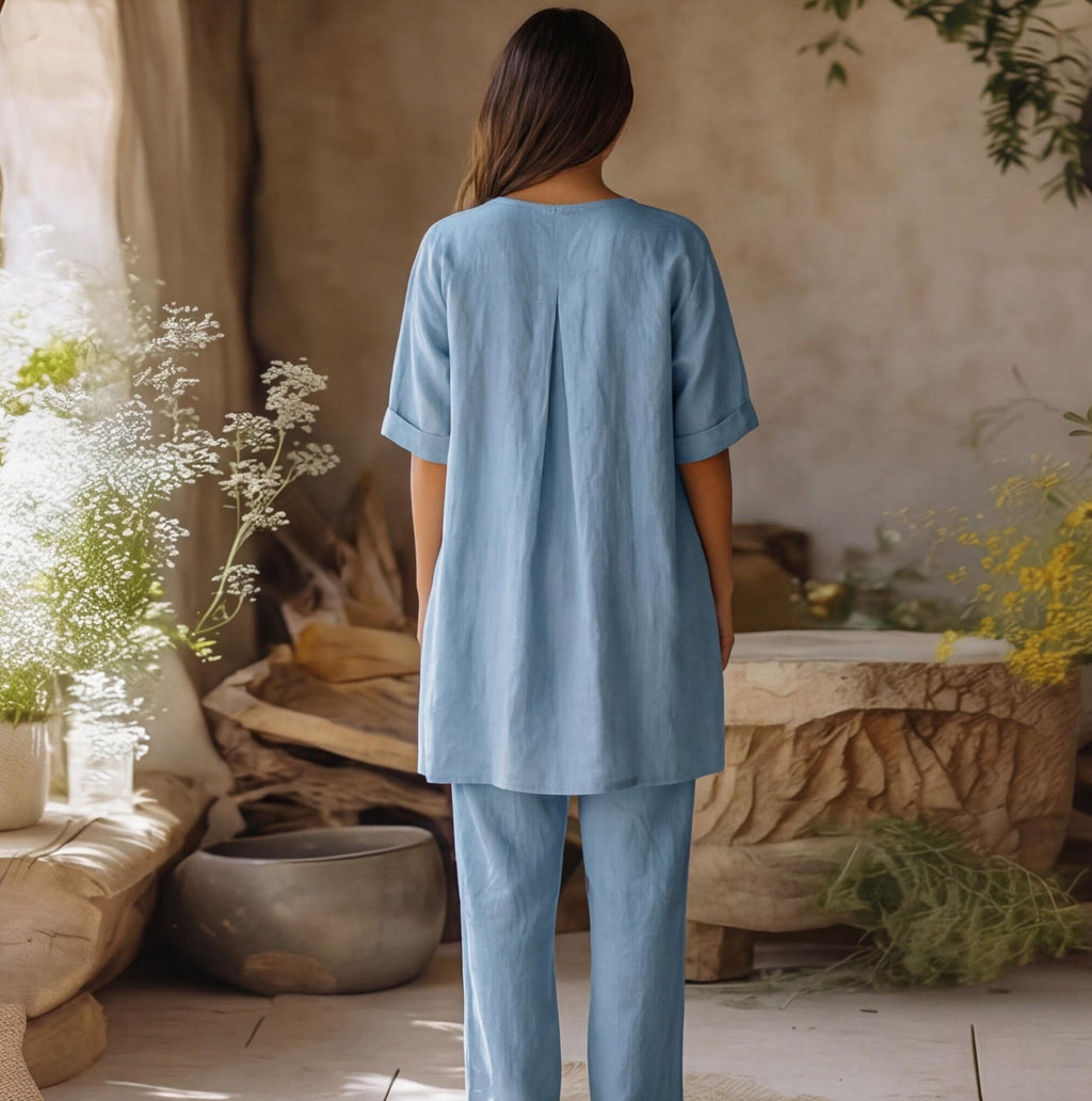 Belle Gray Linen Set — view 3