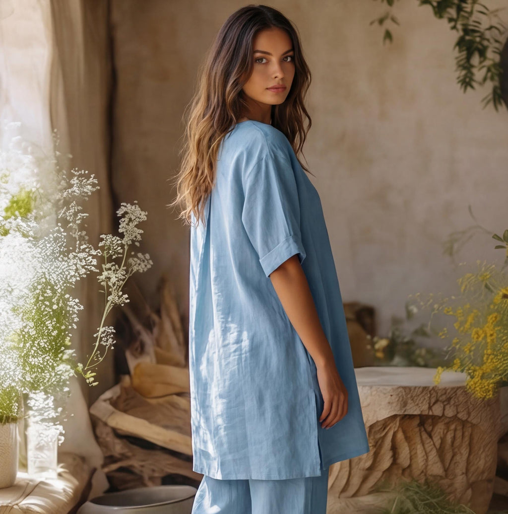 Belle Gray Linen Set — view 4