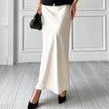 Maeve Ivory Satin Maxi Skirt — New York New York
