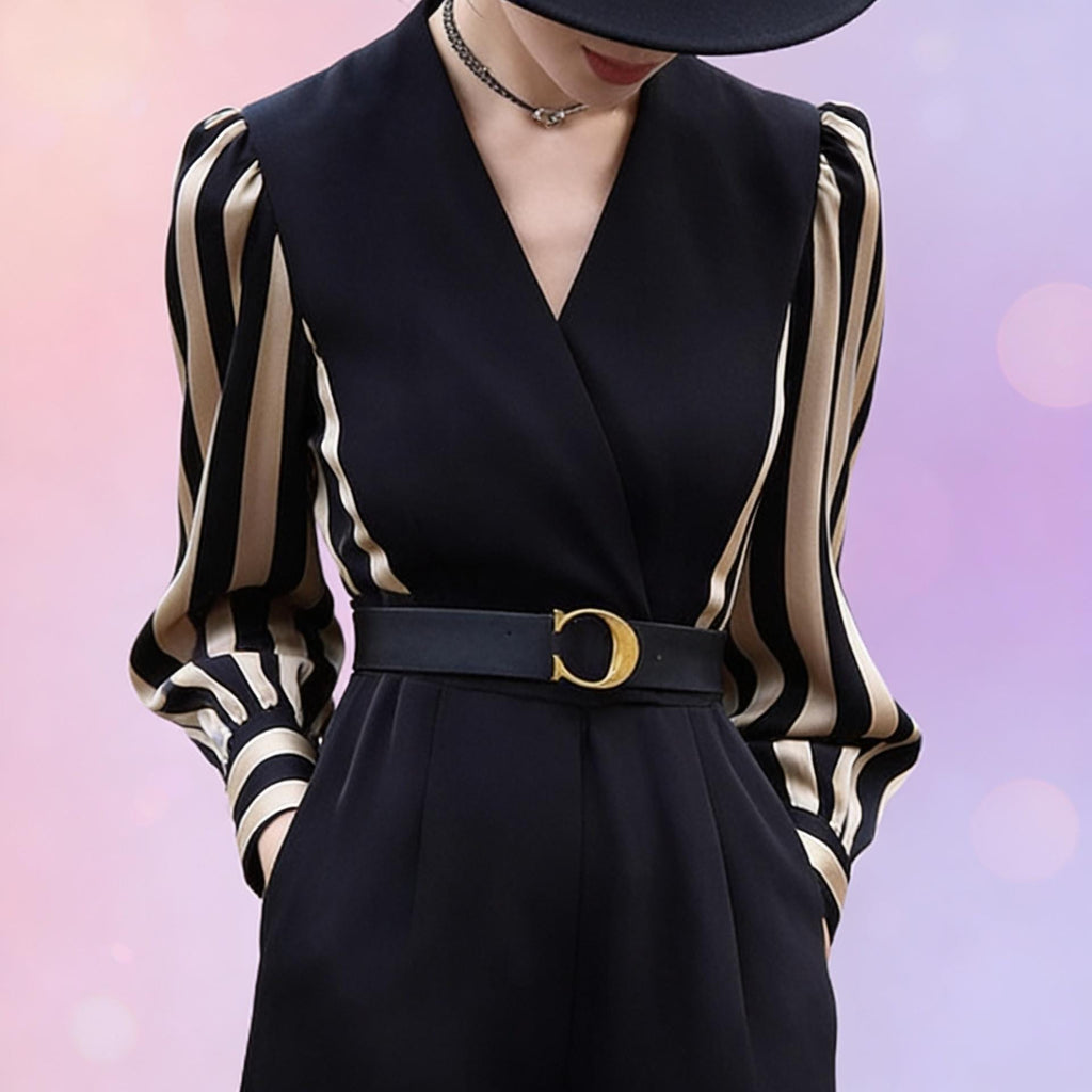 Flora Striped Lace Jumpsuit — New York New York