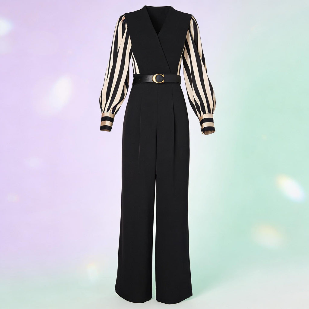 Flora Striped Lace Jumpsuit — view 4
