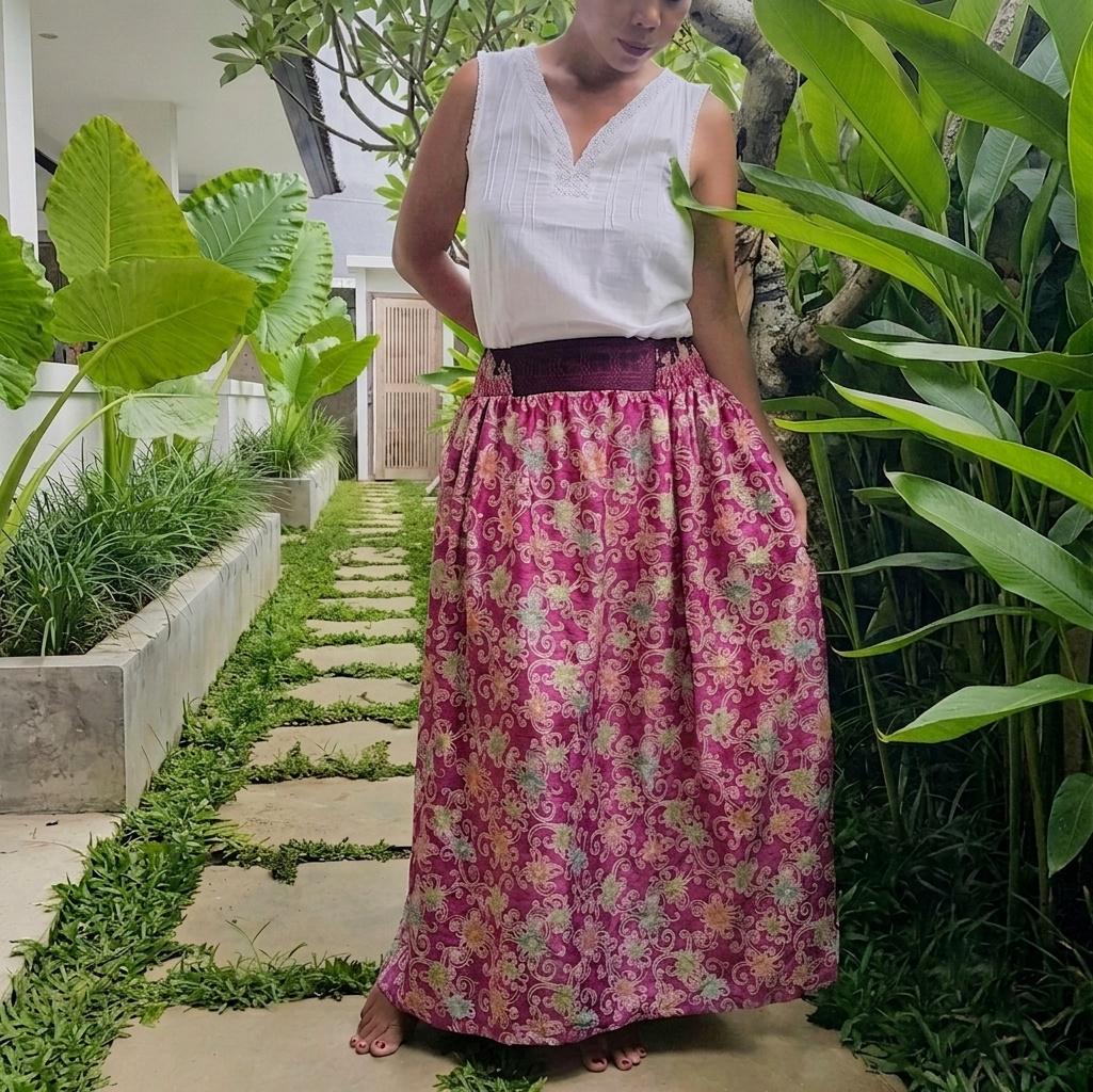 Ivy Floral Satin Maxi Skirt — New York New York