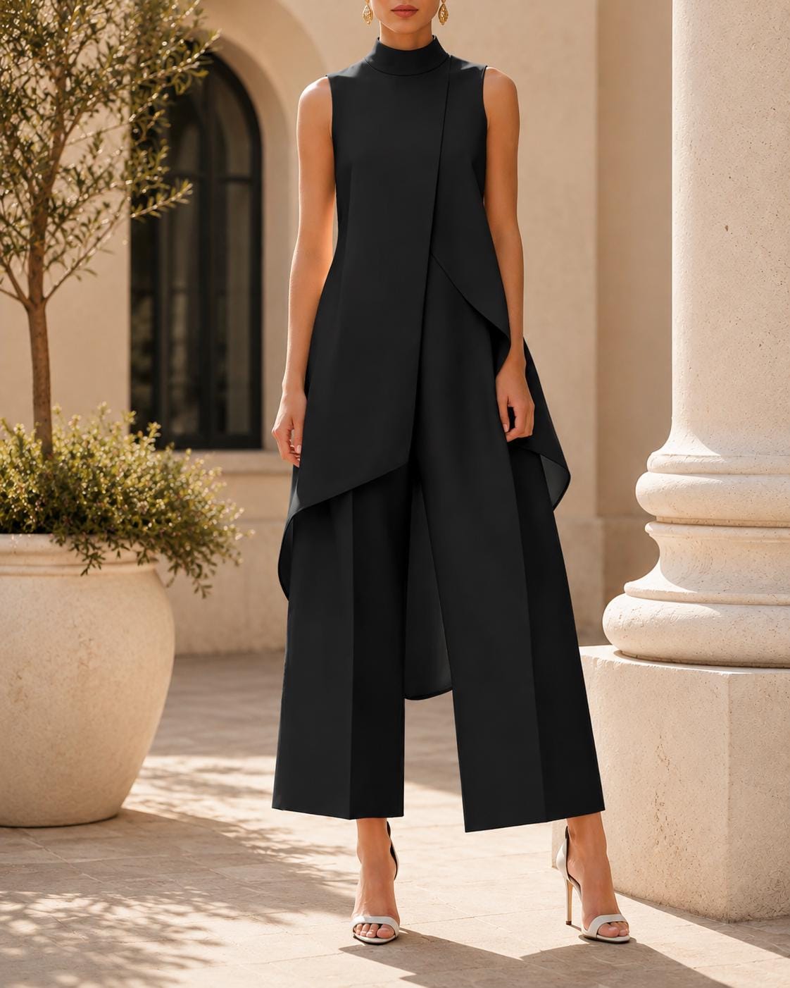 Zara Navy Jumpsuit — view 4