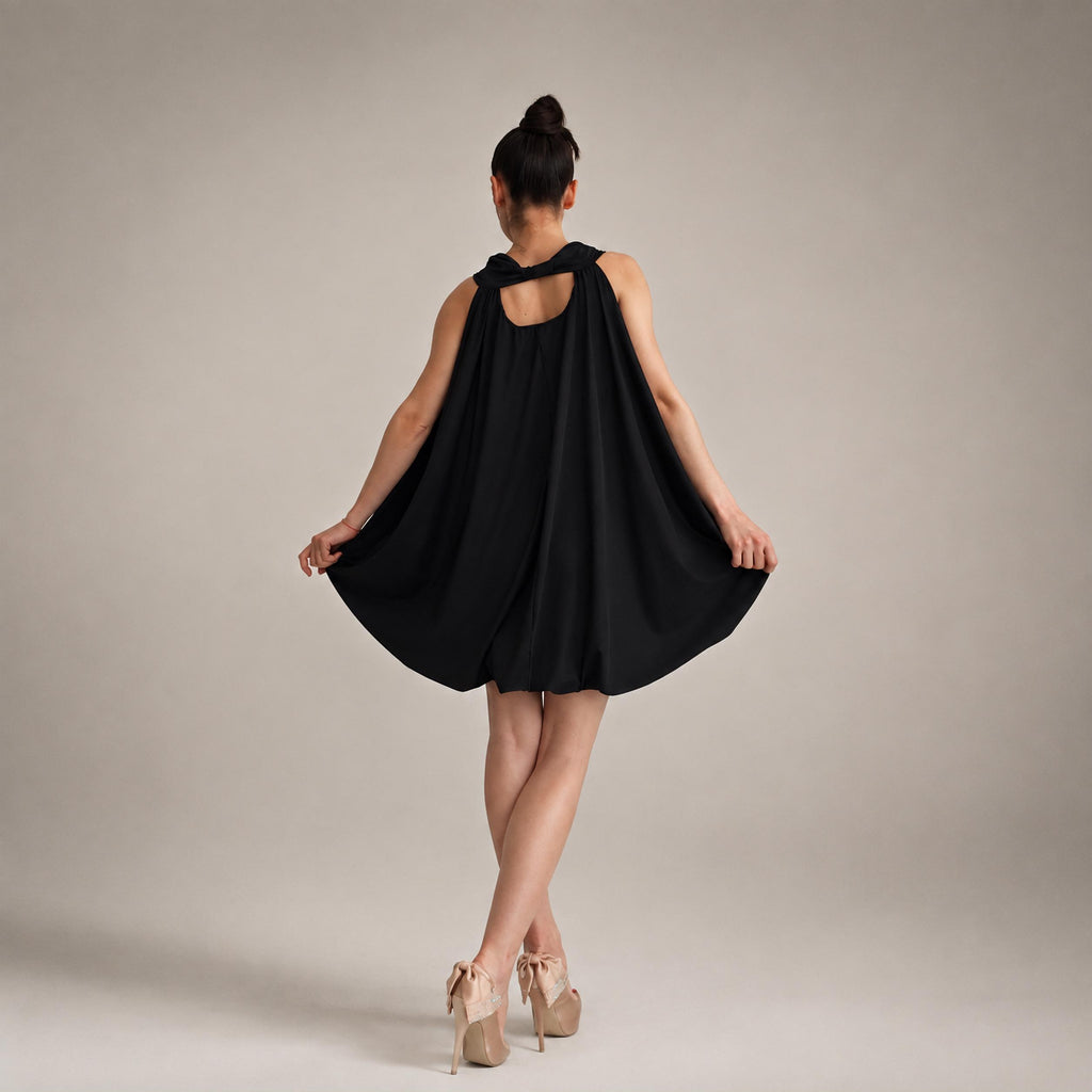 Esme Black Tunic Knee-Length Dress — view 5