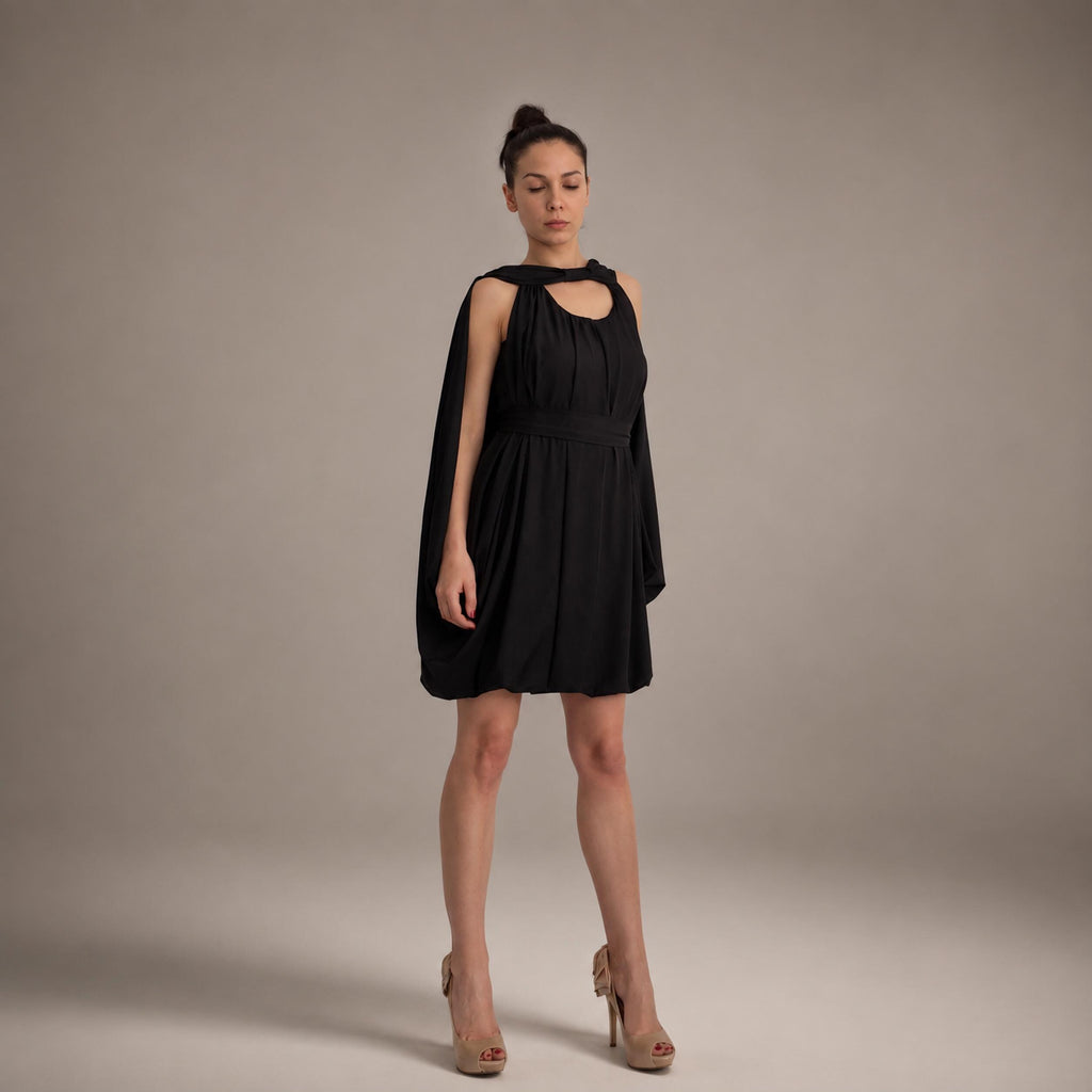 Esme Black Tunic Knee-Length Dress — view 3