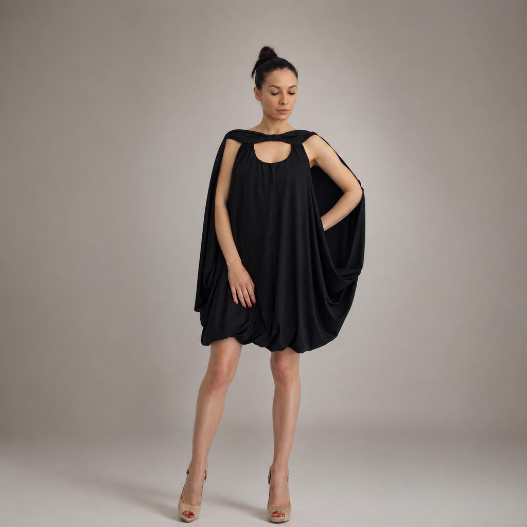 Esme Black Tunic Knee-Length Dress — New York New York