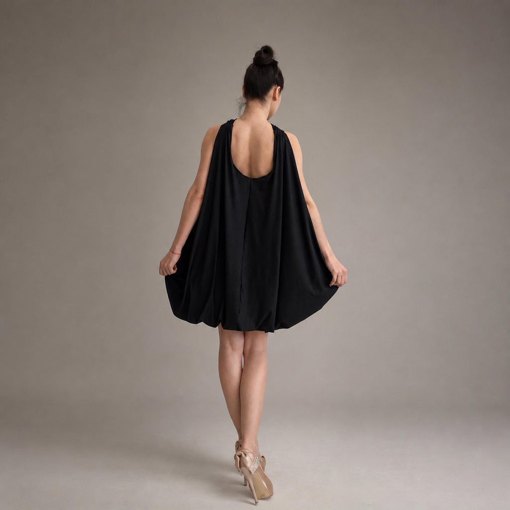 Esme Black Tunic Knee-Length Dress — view 4