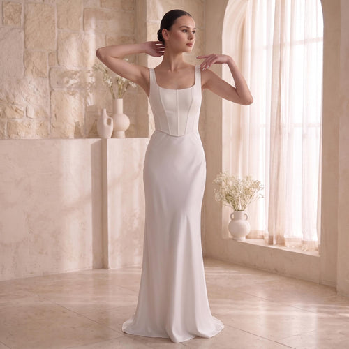 Ava White Satin Maxi Skirt — New York New York